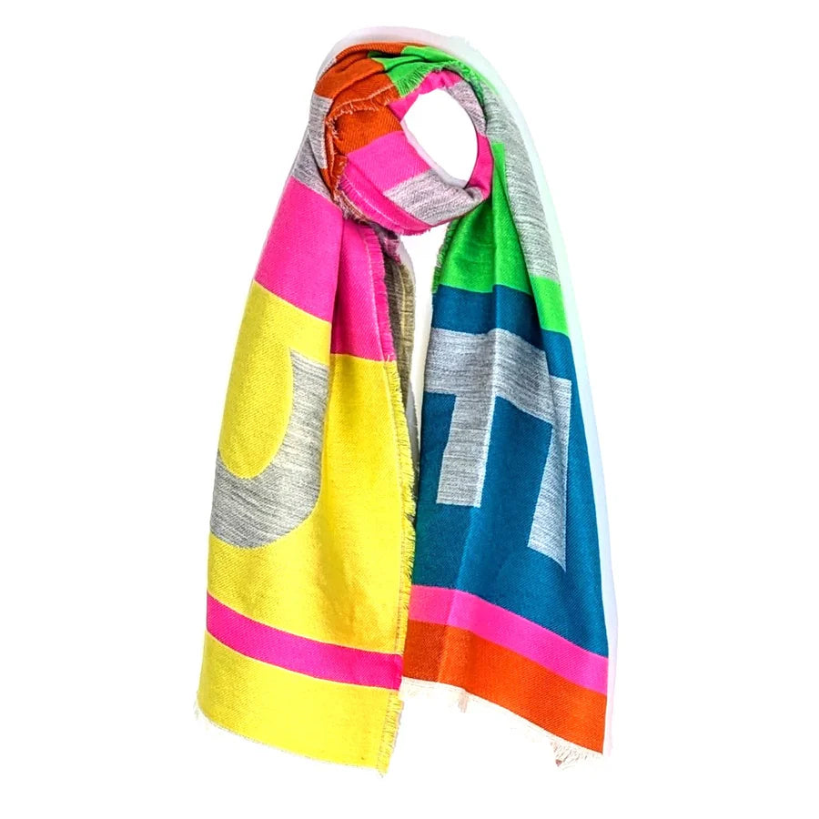 Soft Neon Smile Scarf