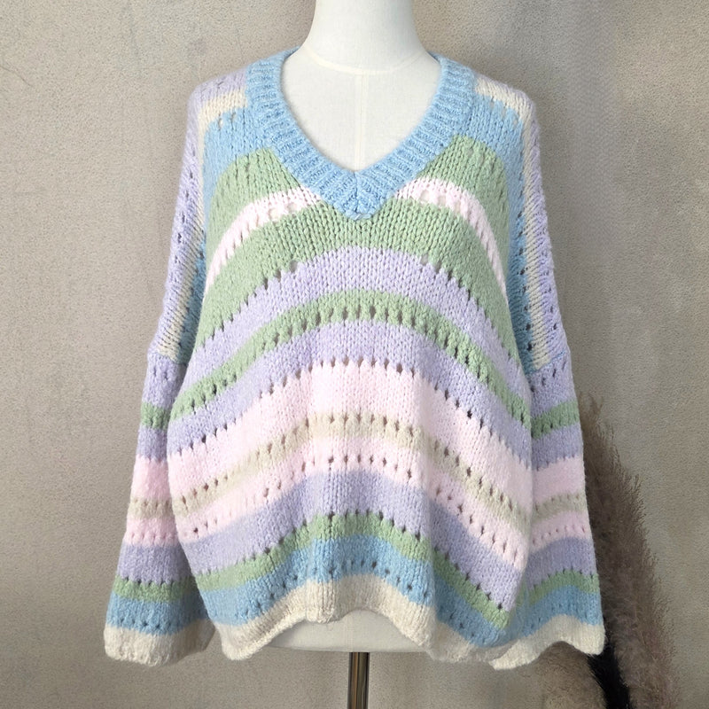 Nina V Neck Slouch Jumper
