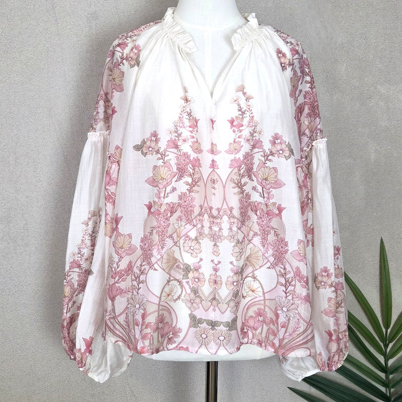 Sheer Boho Blouse - Pink