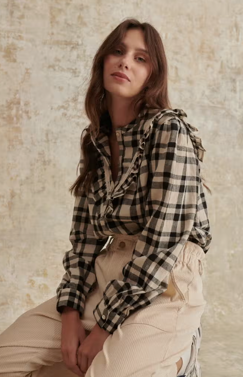 Pedro Checked Blouse Aurina Ltd