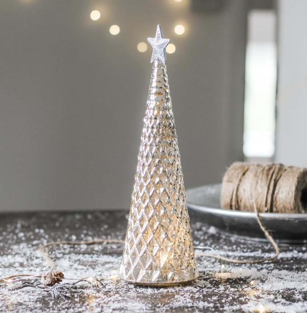 Silver LED Christmas Tree