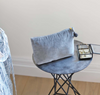 Grey Velvet Cosmetic Bag