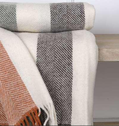 Woodland Stripe Pure Wool Throw