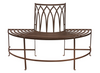 Alberoni Outdoor Tree Bench - Distressed Brown