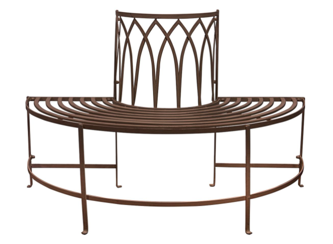 Alberoni Outdoor Tree Bench - Distressed Brown