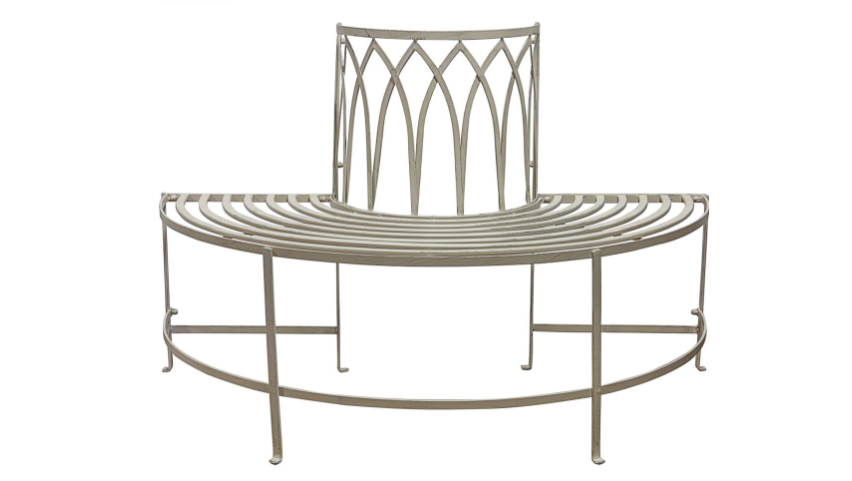 Alberoni Outdoor Tree Bench - Distressed White