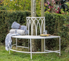 Alberoni Outdoor Tree Bench - Distressed White