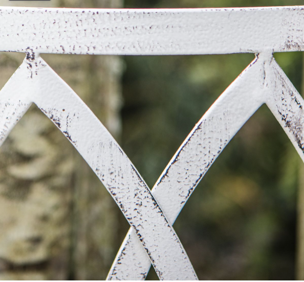 Alberoni Outdoor Tree Bench - Distressed White