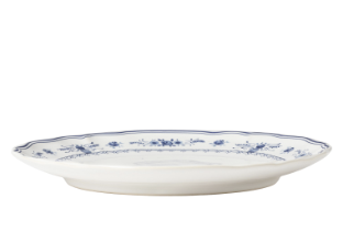Matilda Dinner Plate - White and Blue Aurina Pop UP Ltd