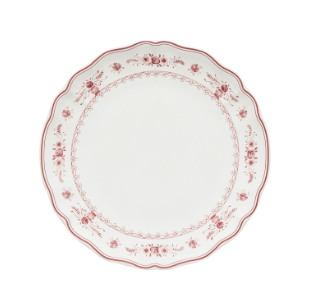 Matilda Dinner Plate - White and Red Aurina Pop UP Ltd