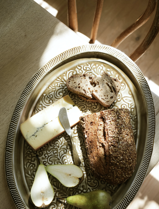 Large Oval Enamel Platter - Taupe