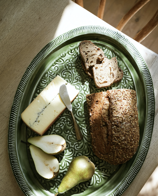 Large Oval Enamel Platter - Forest