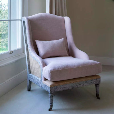 Thornham Powder Pink Gustavian Armchair Aurina Pop UP Ltd