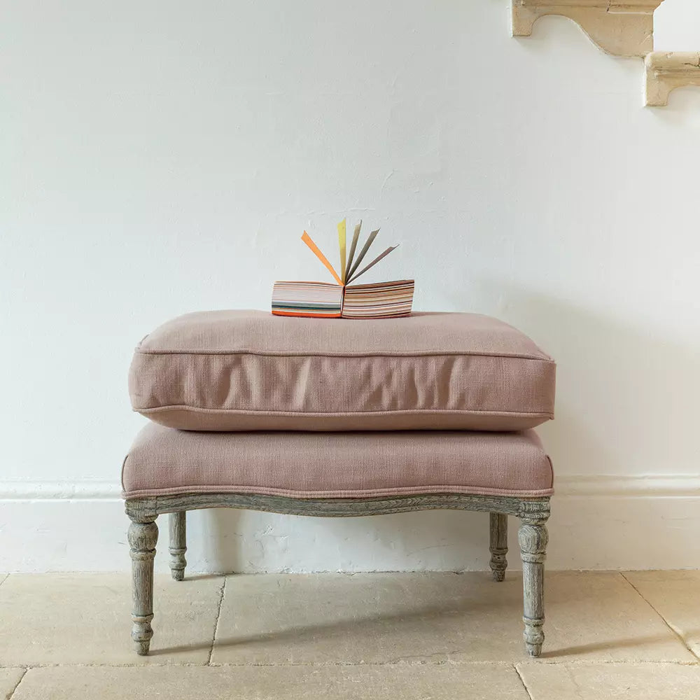 Thornham Powder Pink Footstool Aurina Pop UP Ltd