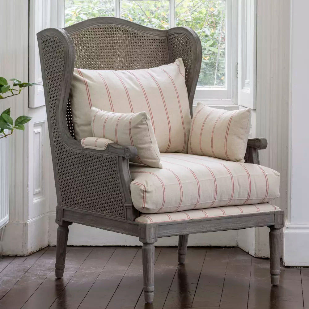 Holt Stripe Rattan Armchair