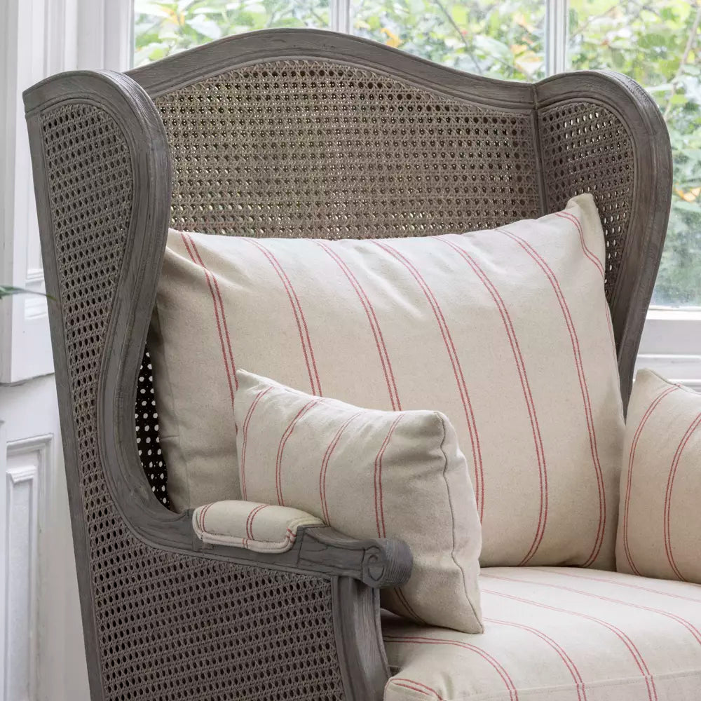 Holt Stripe Rattan Armchair