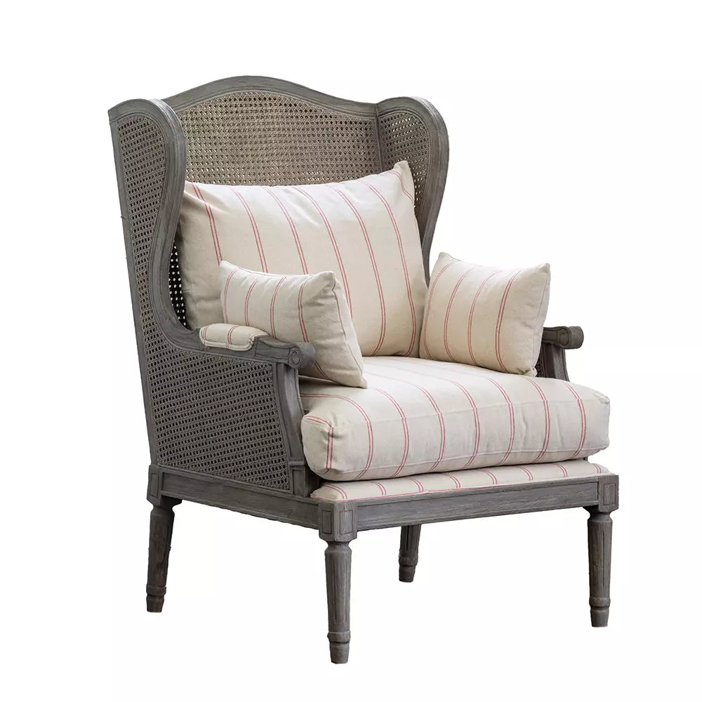 Holt Stripe Rattan Armchair