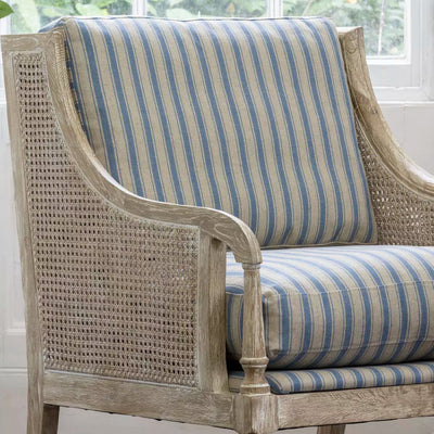 Holkham Ticking Batavia Chair Aurina Pop UP Ltd