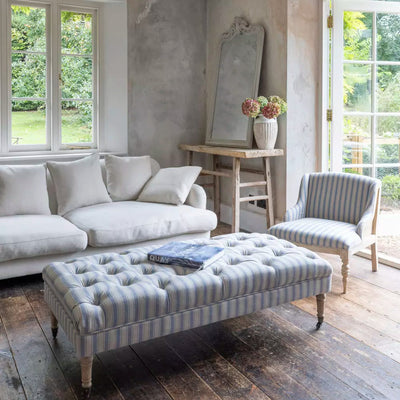 Holkham Stripe Ottoman Aurina Pop UP Ltd