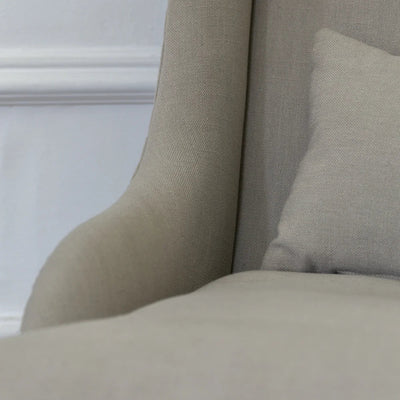 Thornham Taupe Gustavian Armchair Aurina Pop UP Ltd