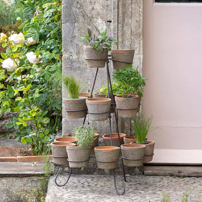 Cirencester Tiered Plant Frame with 18 Pots Aurina Pop UP Ltd