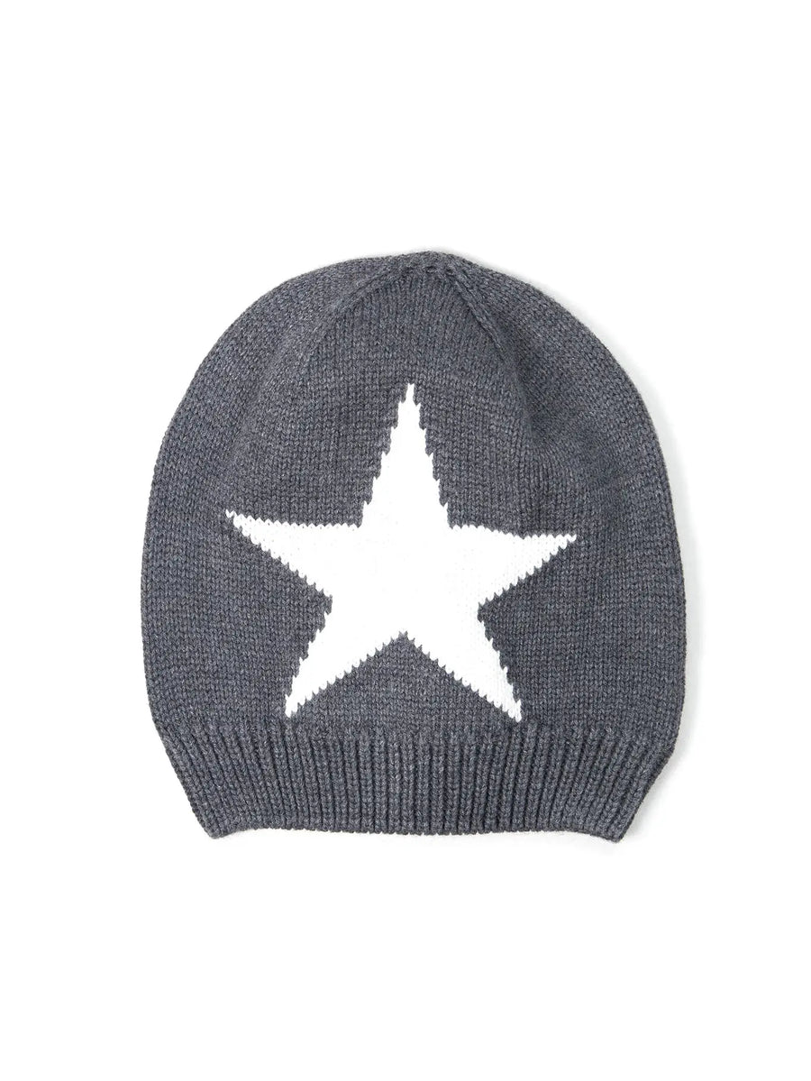 Dark Grey Star Beanie