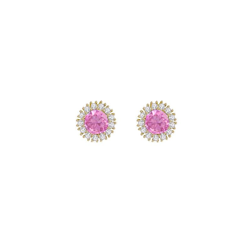 Pink Crystal Flower Earring Aurina Ltd