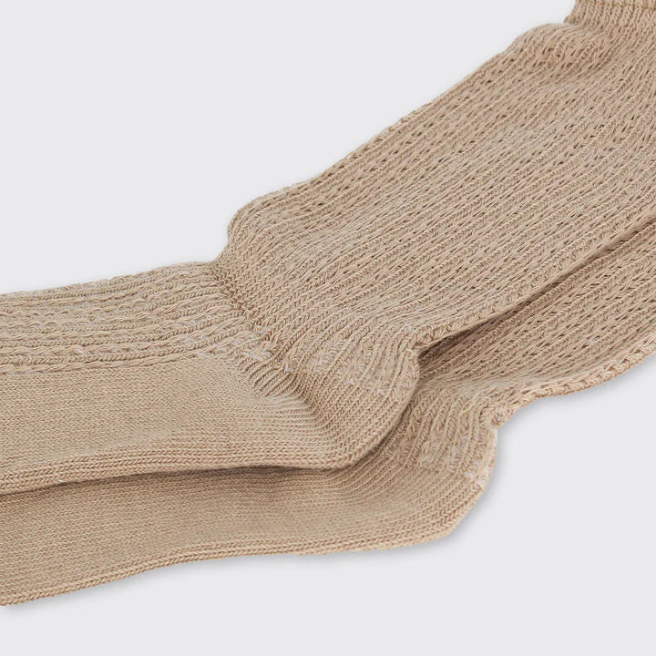 Felicity Fine Knit Spring Sock - Beige