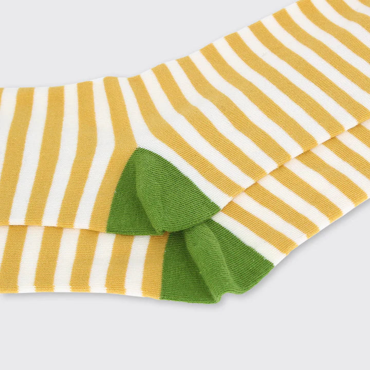 Hector Mens Stripe Sock - Sage/Ochre Aurina Ltd