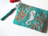 Beaded Seahorse Clutch
