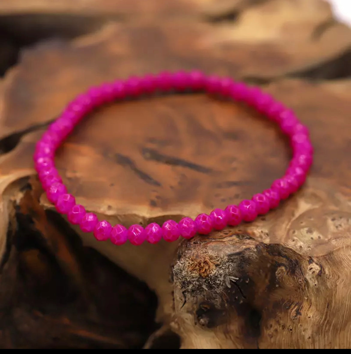 Bright Pink Gem Bracelet