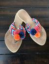 Aurina Pom Pom Flip Flops