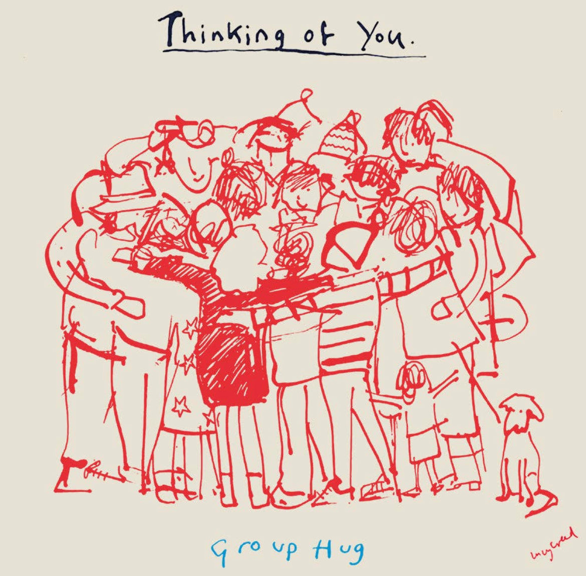 Thinking of You - Group Hug Card Aurina Ltd