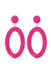 Candy Beaded Earrings - Fuschia