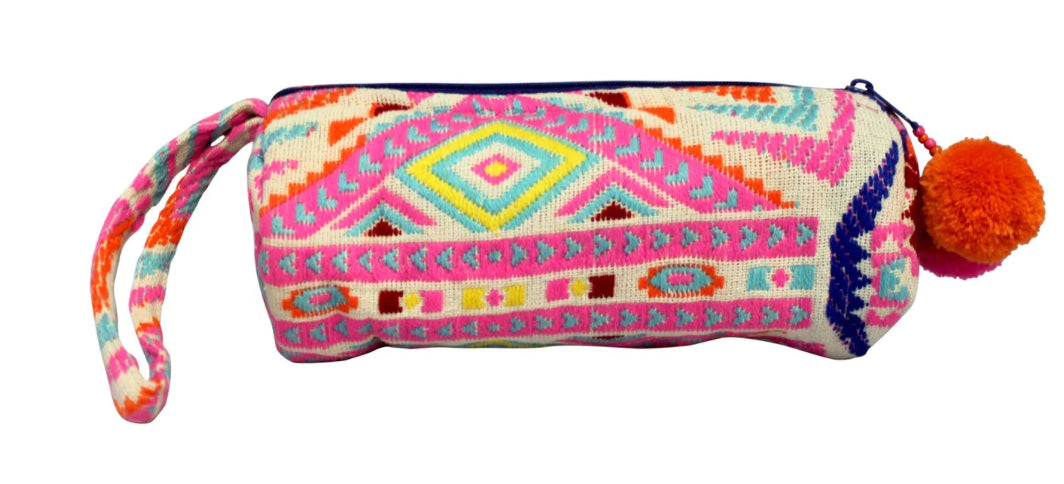 Pink  Embellished Tube Bag