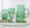 Recycled Bubble Wine Glass Sea Green