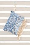 Elliniko Pale Blue Fringe Clutch