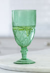 Recycled Bubble Wine Glass Sea Green