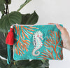 Beaded Seahorse Clutch