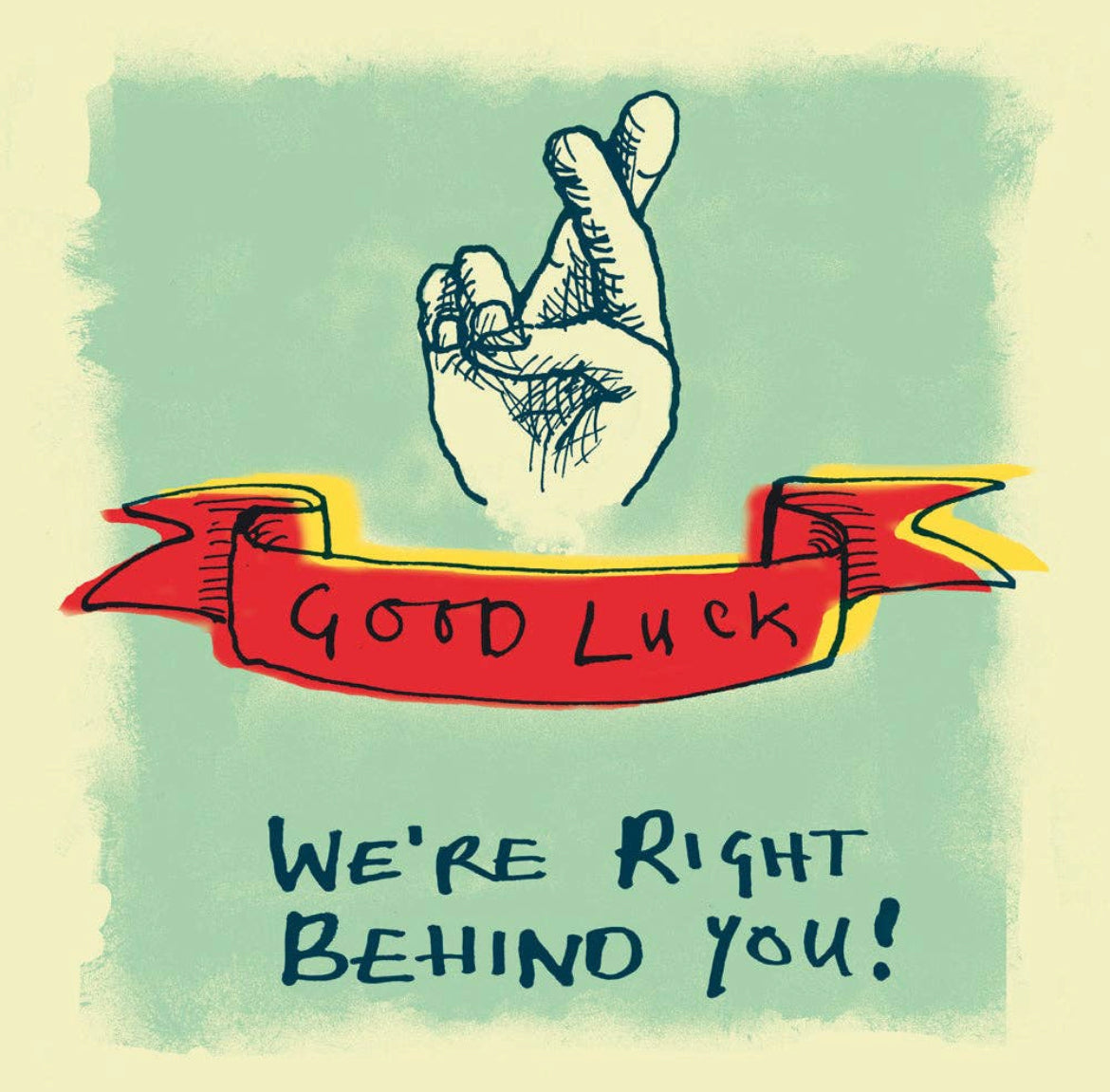 Good Luck Fingers Crossed Card Aurina Ltd