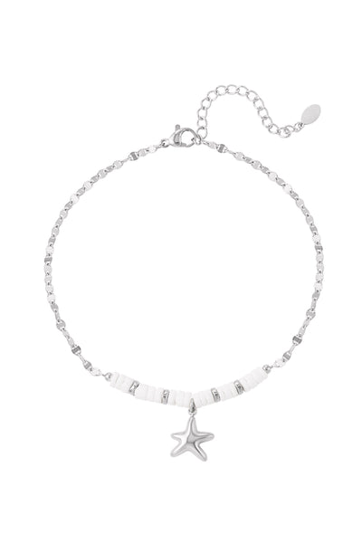 Silver Starfish Anklet