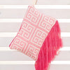 Meandros Pink Fringe Clutch