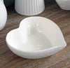 White Ceramic Heart Bowl