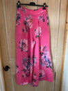 Floral Wide Leg Linen Trousers