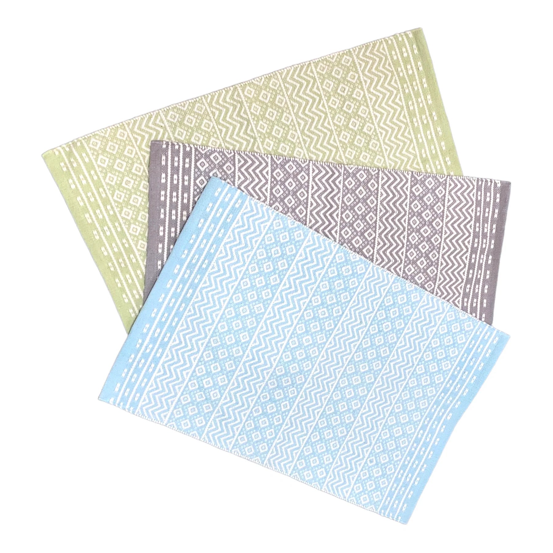 Woven Cotton Rug or Bath Mat - Grey