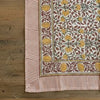Rust Floral Block Printed Tassel Scarf