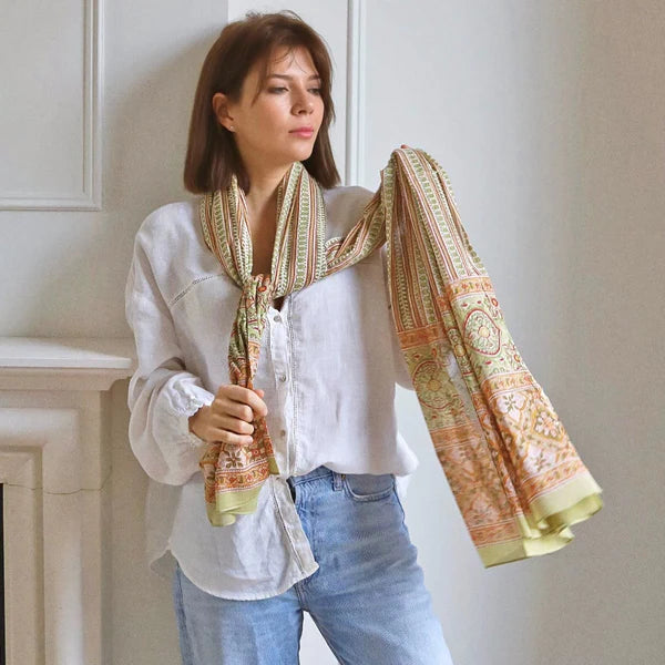 Delhi Block Printed Scarf,