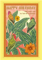 Full of Sunshine Parrots Card