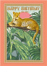 Happy Birthday Leopard Card Aurina Ltd