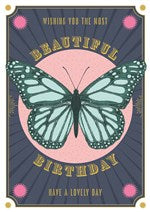 Beautiful Birthday Butterfly Card